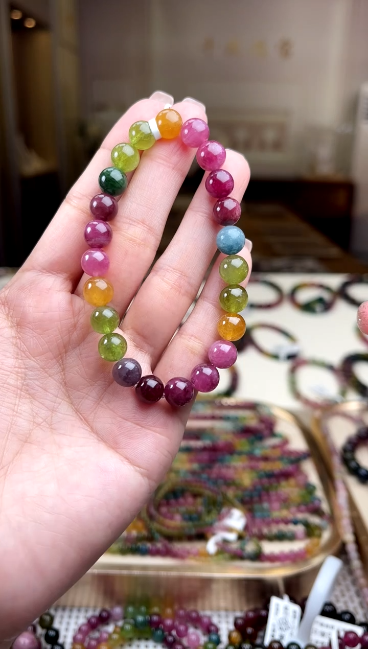 【闪购商品】/未镶嵌碧玺8mm+碧玺单圈多样性发货