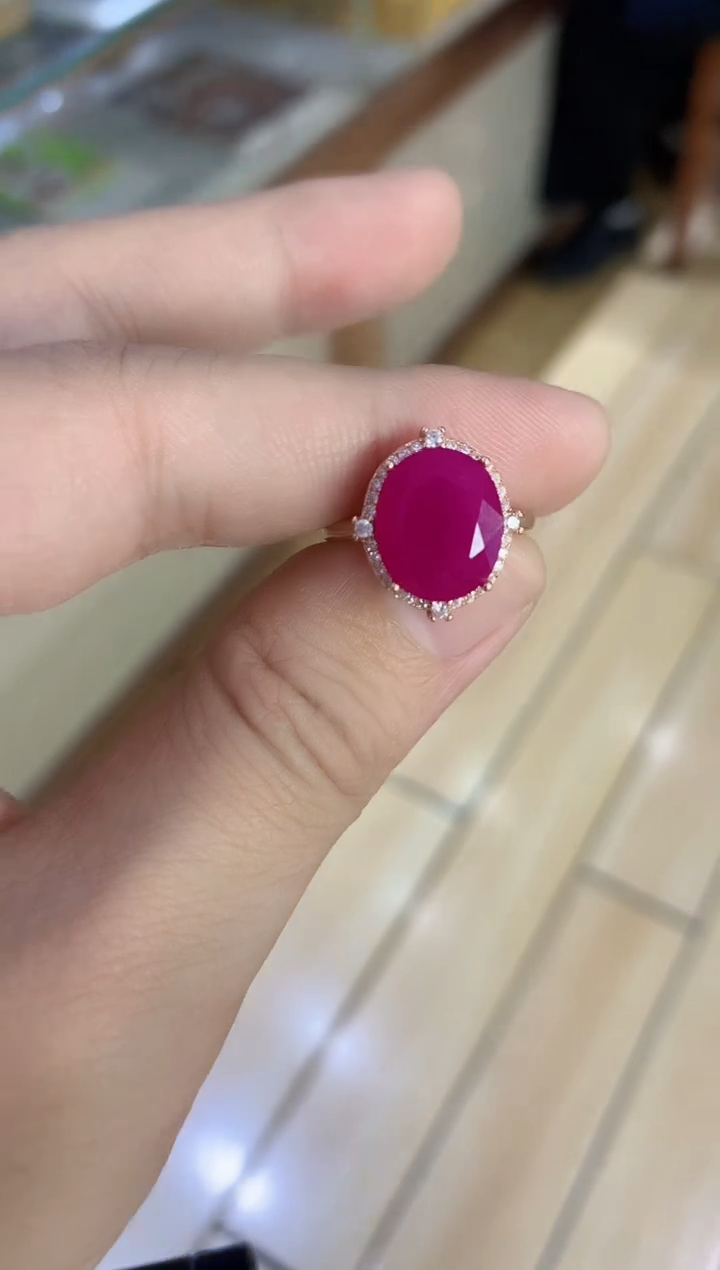 【闪购商品】红宝石戒指银S925镶嵌...........