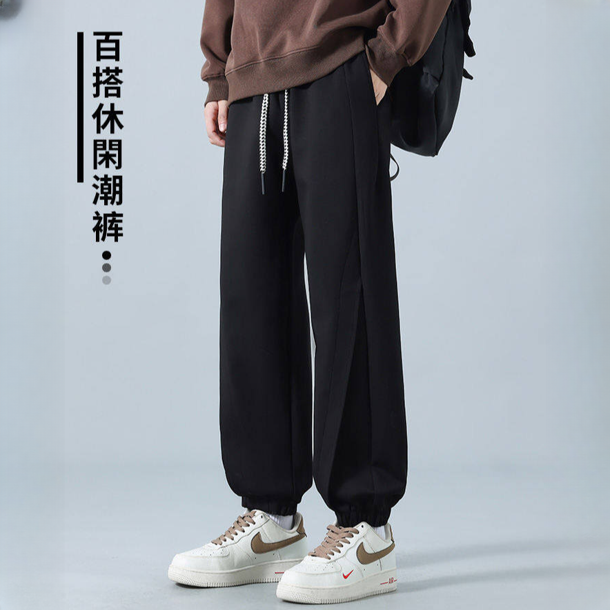 Lxy蓝星宇长裤男青年2025新款潮男春秋宽松学生简约百搭潮卫裤616