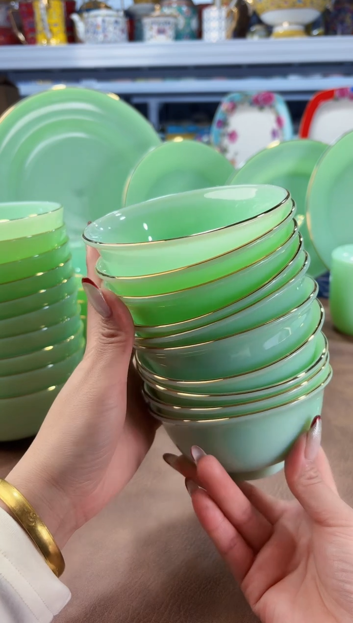 玉瓷4.5英寸饭碗10个