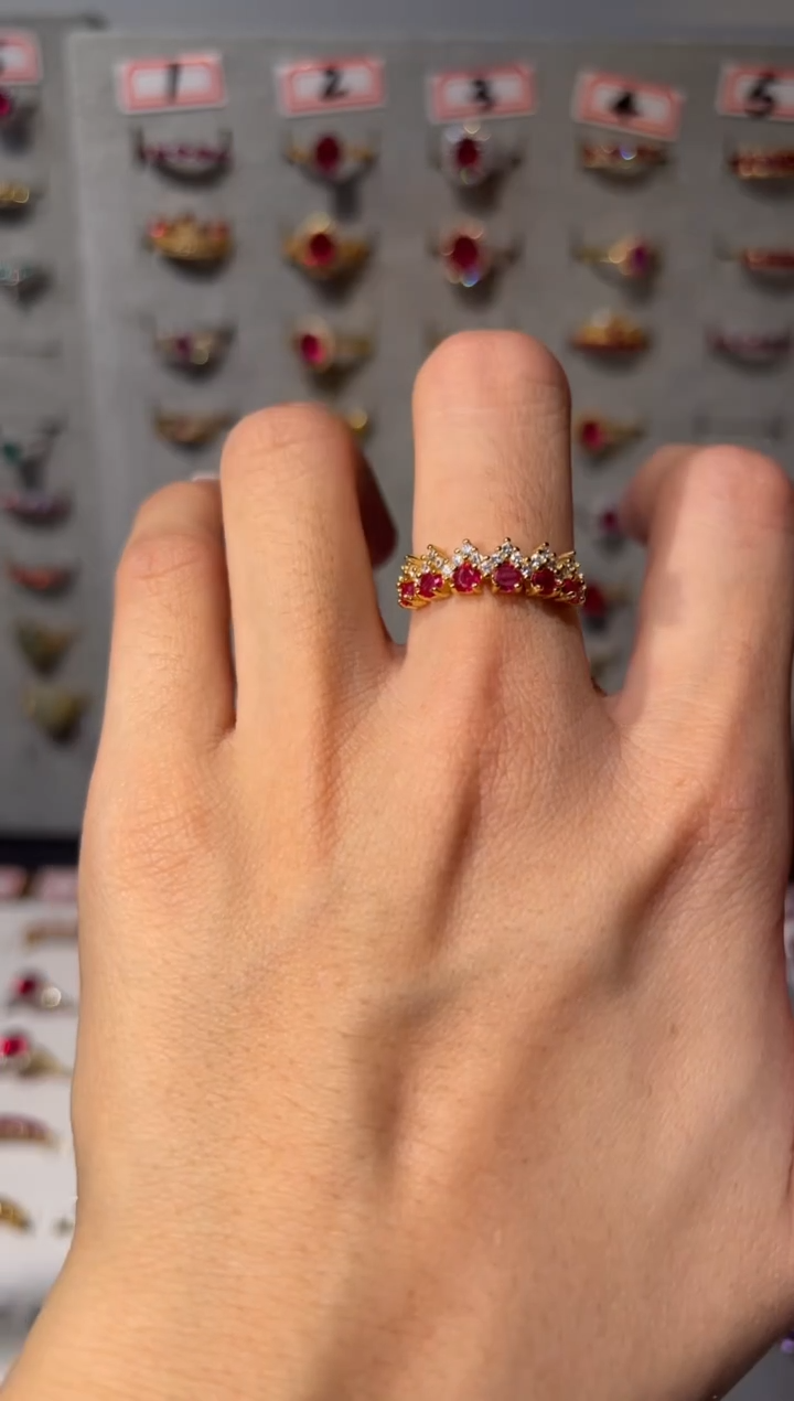 【闪购商品】红宝石戒指银S925镶嵌4564135