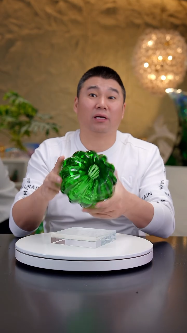 手工艺品琉璃祖母绿南瓜香薰瓶