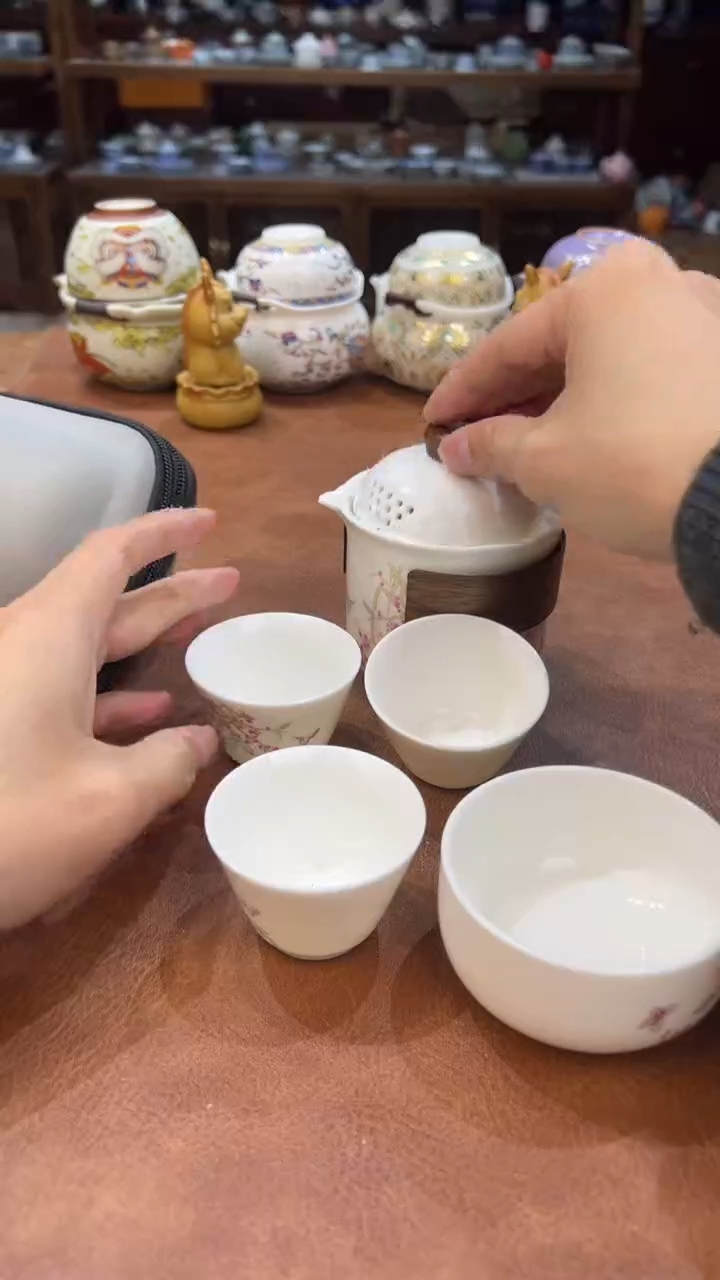 真的很便宜会开片的旅行茶具