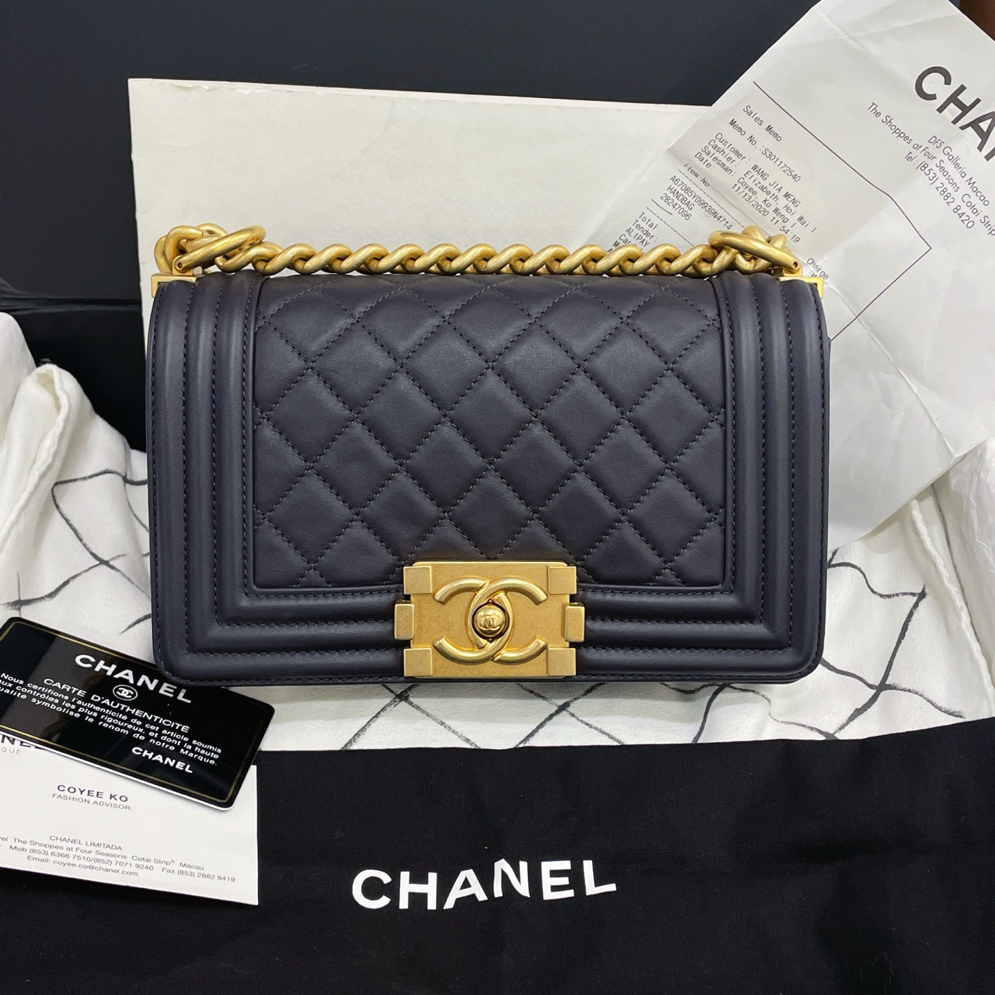 95新 Chanel/香奈儿 leboy小号单肩斜挎包28开 