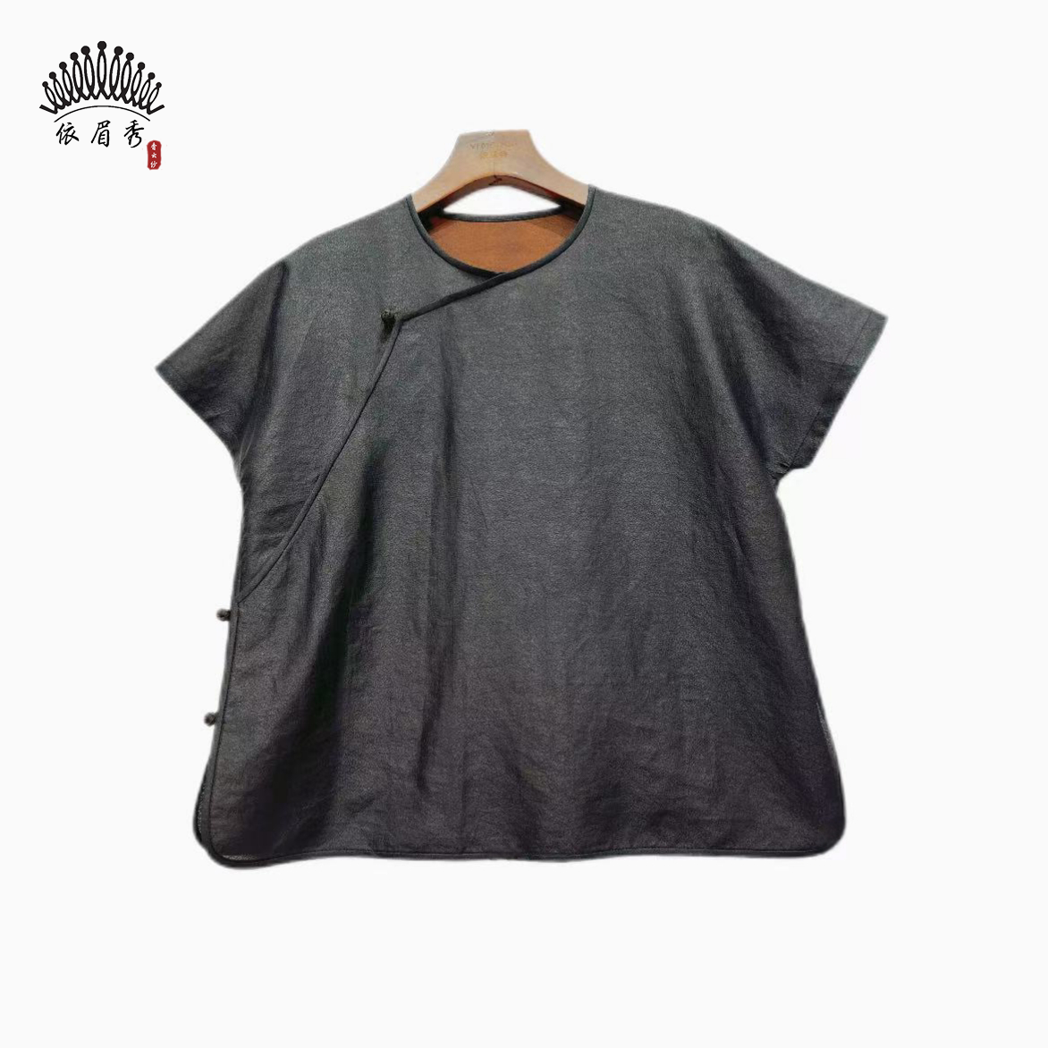 YIMEIXIU/依眉秀香云纱莨纱休闲短袖上衣 63299