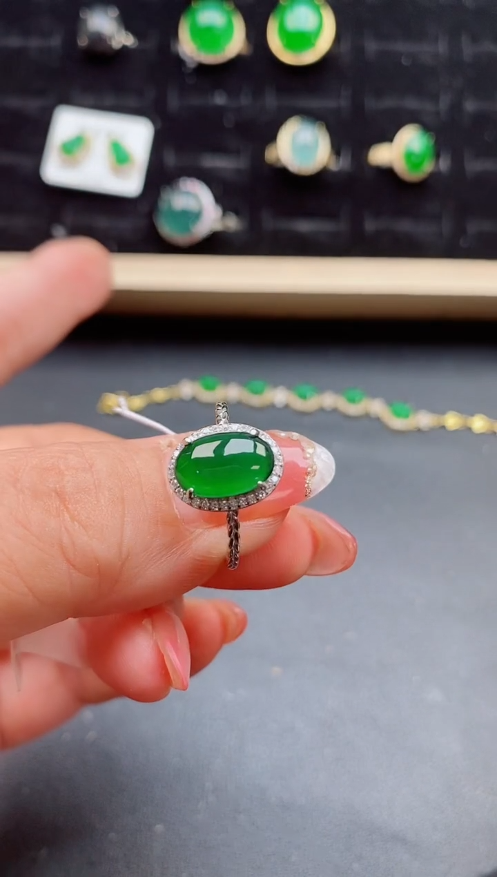 【闪购商品】翡翠戒指银S925镶嵌1212