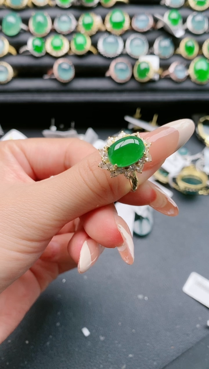 【闪购商品】翡翠戒指银S925镶嵌11111111