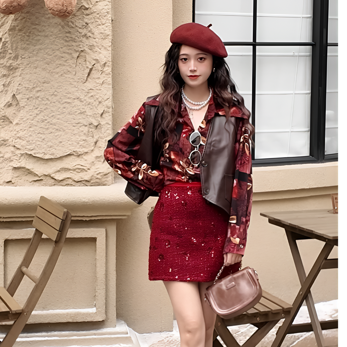 （春秋冬）港风衬衫女装印花长袖衬衣韩版ins宽松休闲开衫外套