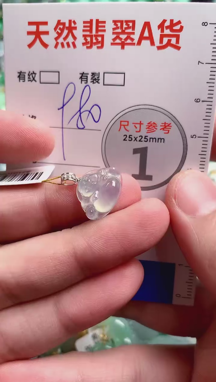 翡翠18K金镶嵌颈饰0465494557