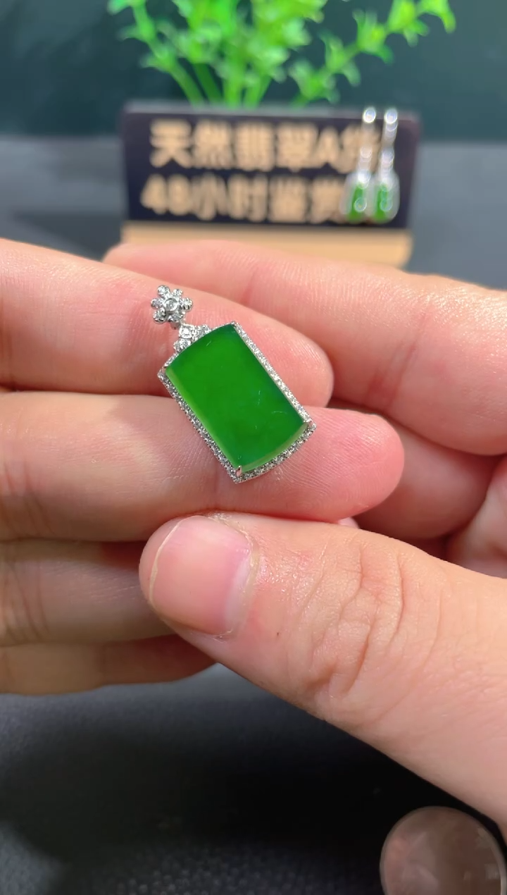 【闪购商品】翡翠颈饰18K金镶嵌翡翠