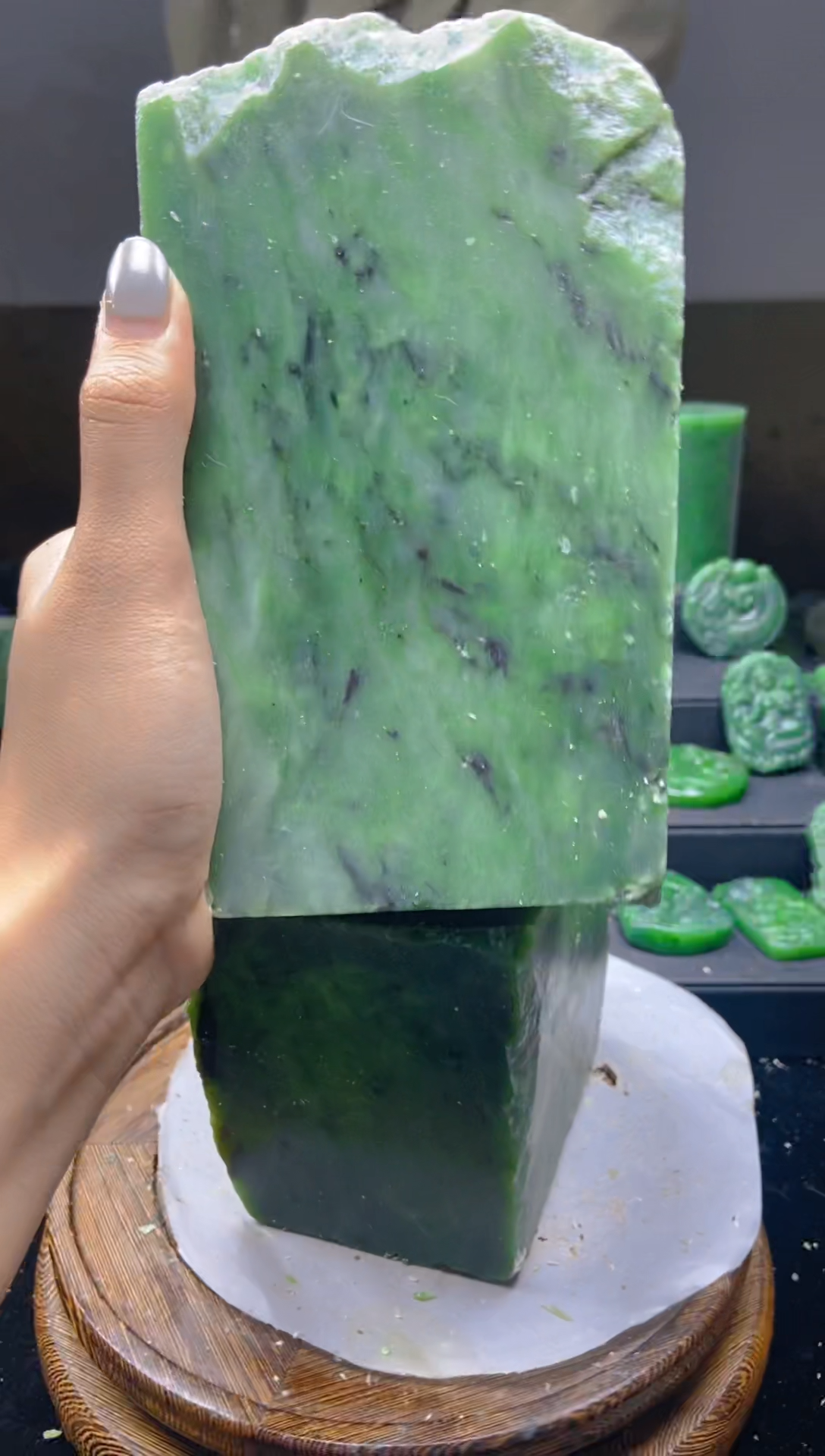 未镶嵌和田玉珠宝半成品1