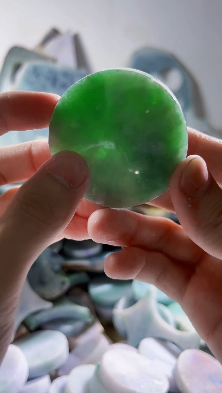 翡翠裸石缅甸翡翠A货文6339