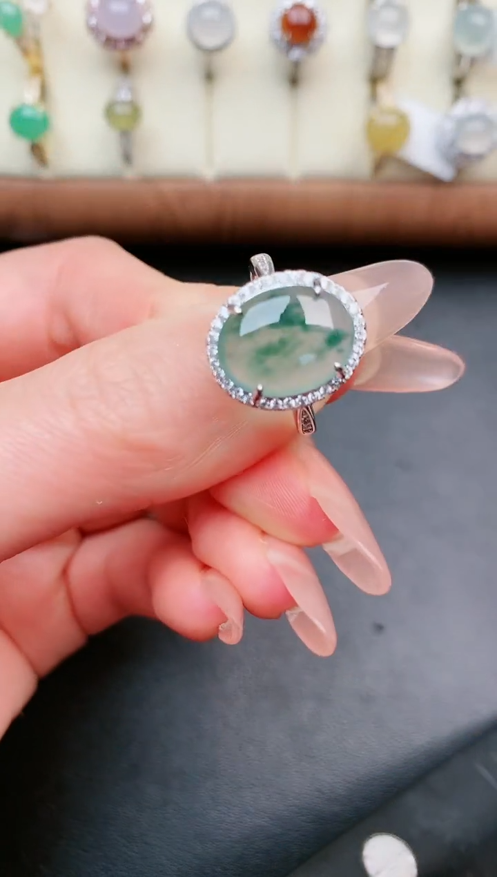 【闪购商品】翡翠戒指银S925镶嵌......