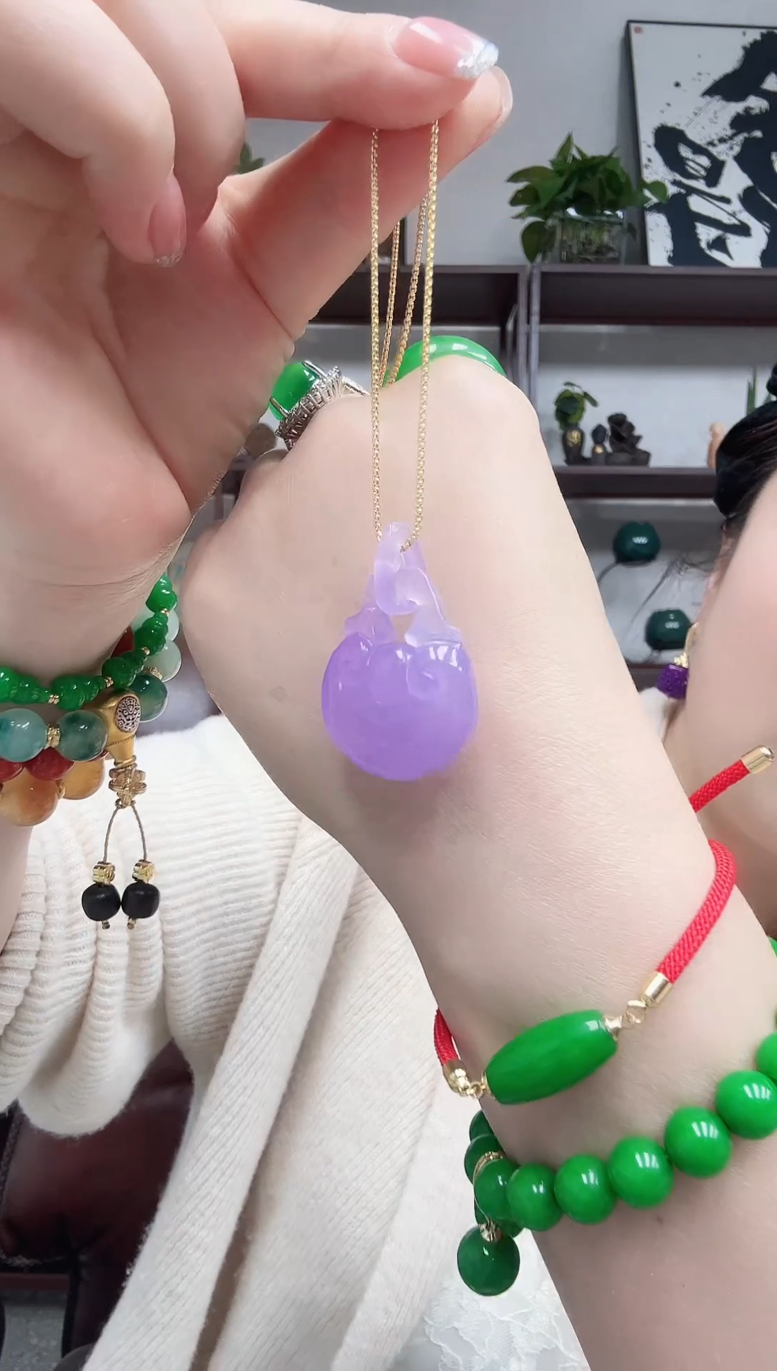 吊坠(赠链)未镶嵌翡翠664编号坠子