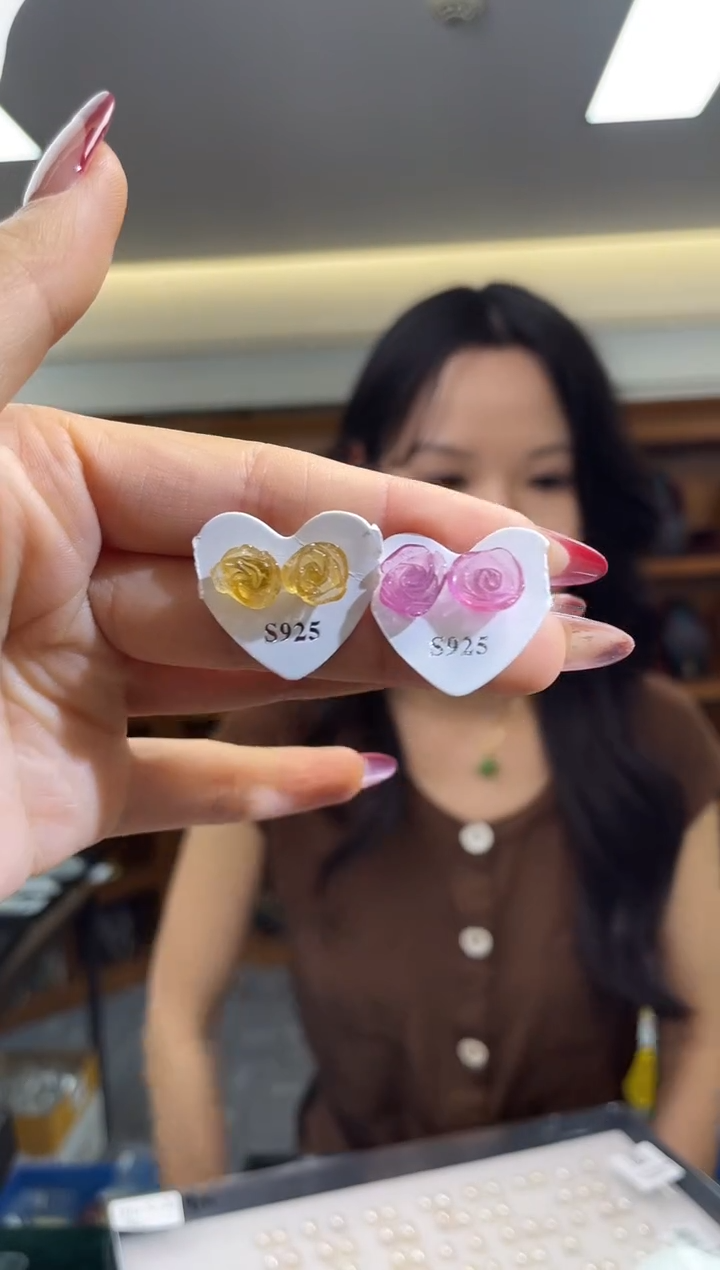 未镶嵌耳饰碧玺（多样性发一件）