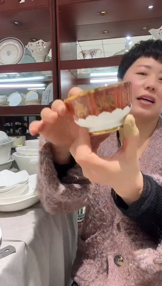 骨瓷隆达骨瓷酥油碗1个