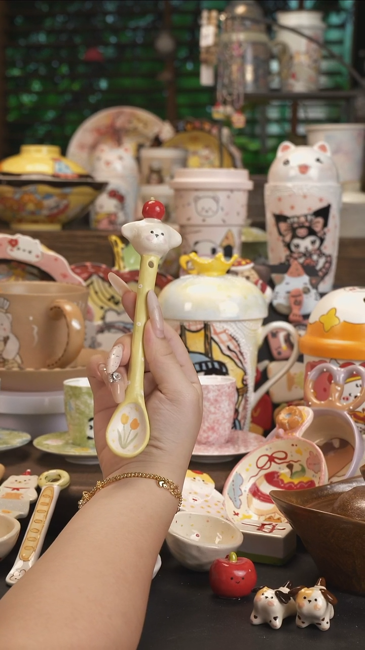 咖**块【原创设计】景德镇手绘陶瓷