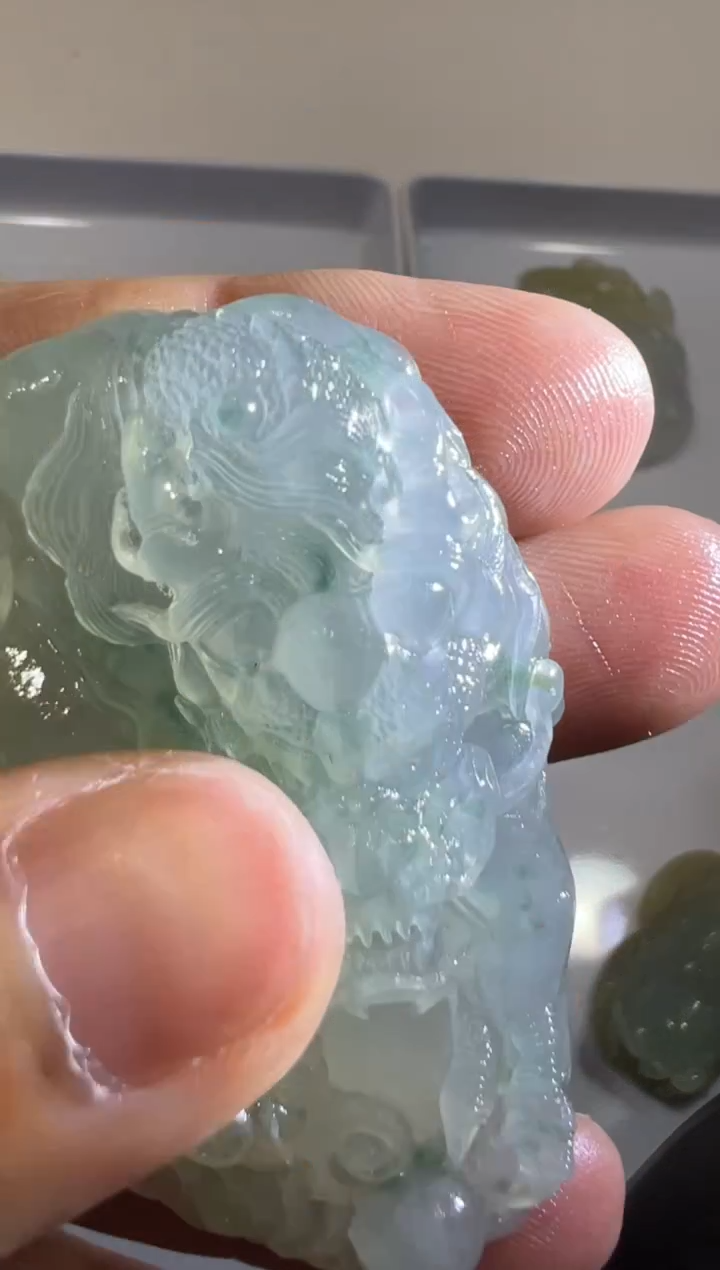 【闪购商品】定制翡翠未镶嵌龙牌