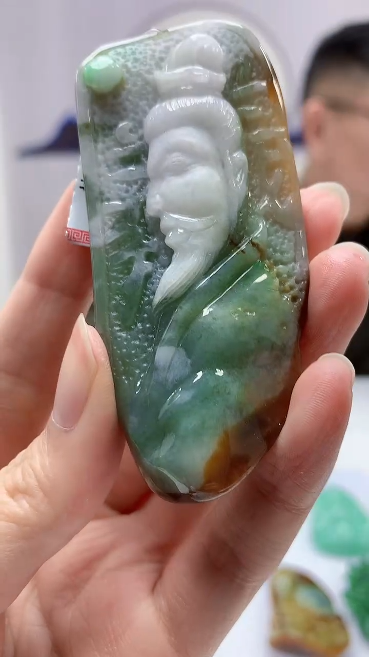 【闪购商品】定制翡翠未镶嵌5152zm-毛货挂件人物126