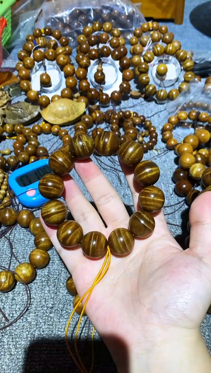 手串/手链楠木（金丝楠）港*小叶桢楠水波纹2.0手串