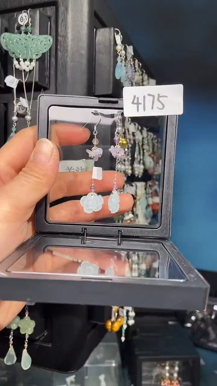 未镶嵌耳饰海蓝宝石喜欢拍