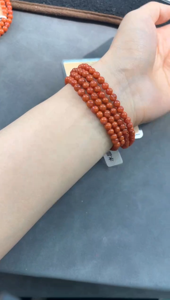 【闪购商品】南红玛瑙颈饰未镶嵌87号南红多圈5mm