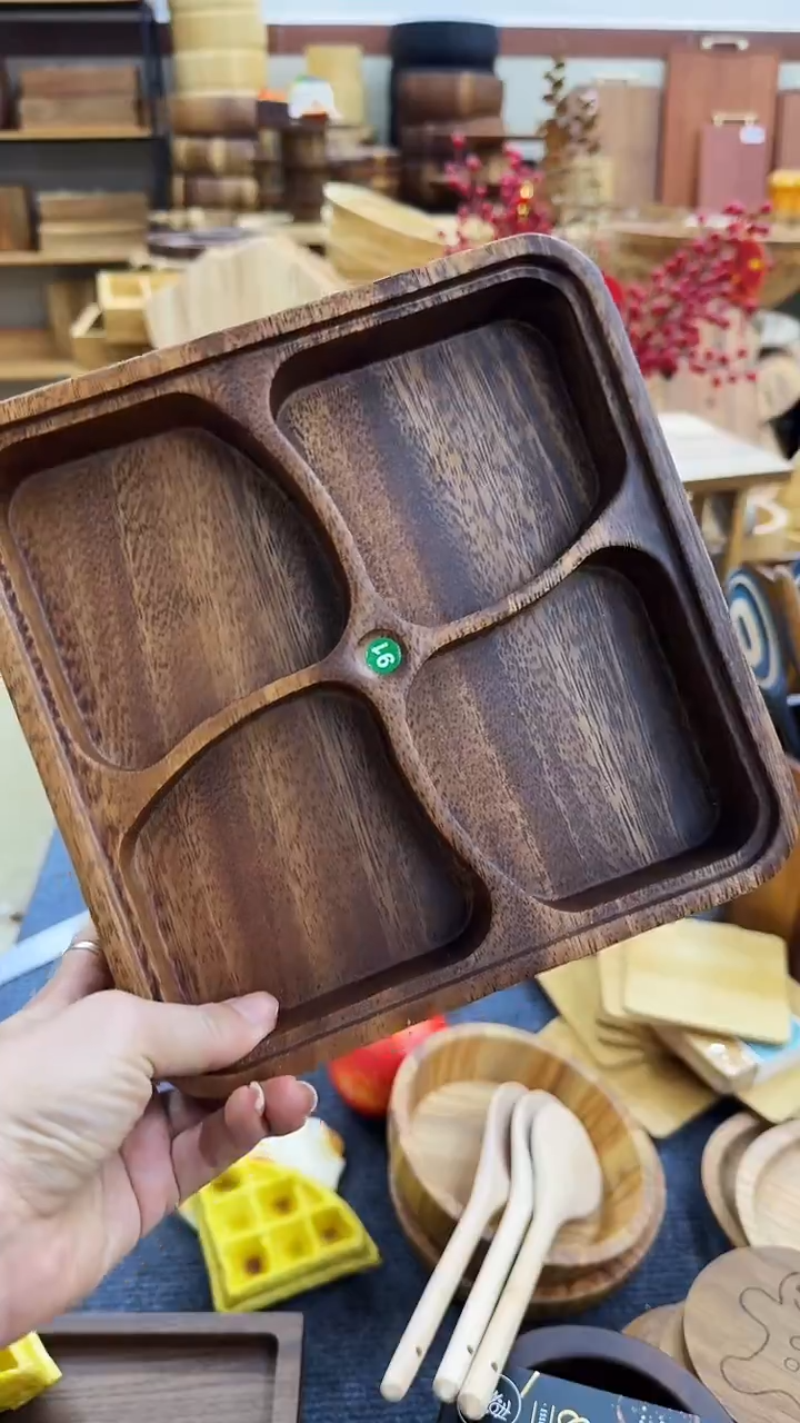 4个宫格北美胡桃木