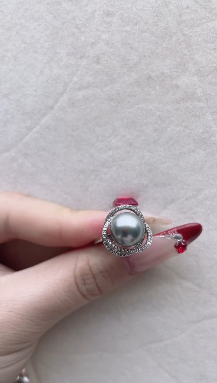 【闪购商品】海水珍珠戒指银S925镶嵌A46