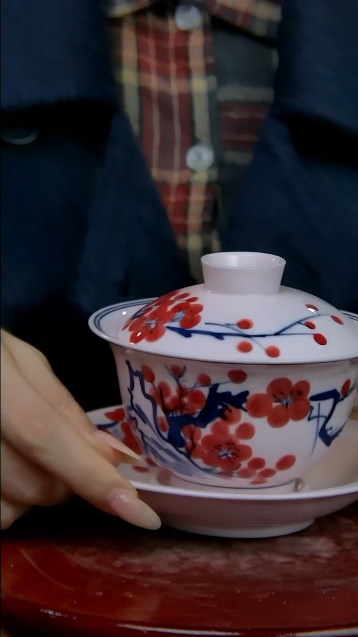 摆件陶稀土梅花三才