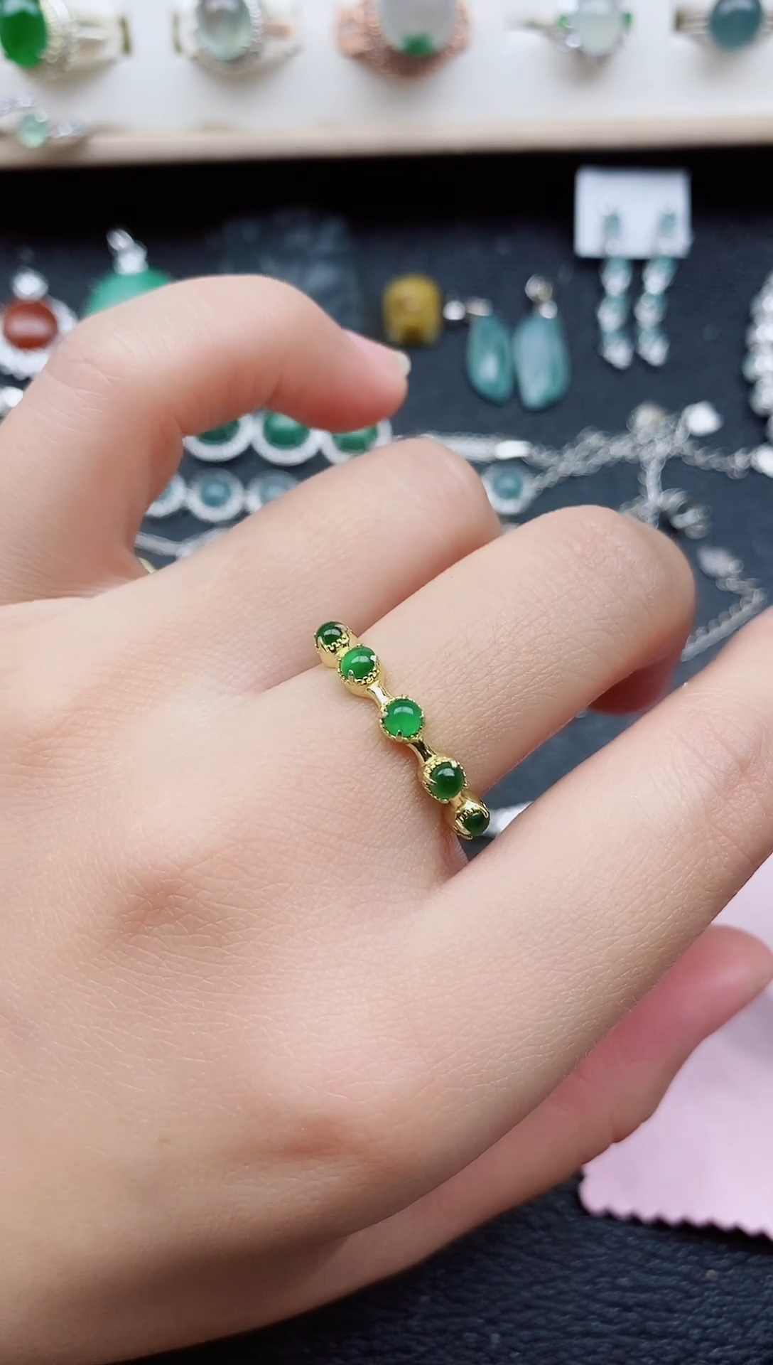 【闪购商品】翡翠戒指银S925镶嵌11111