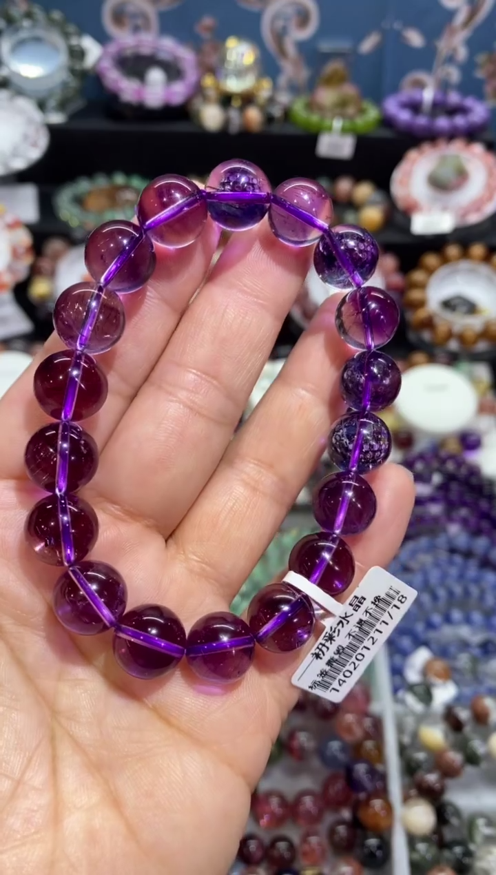 【闪购商品】水晶手串未镶嵌紫超七11+