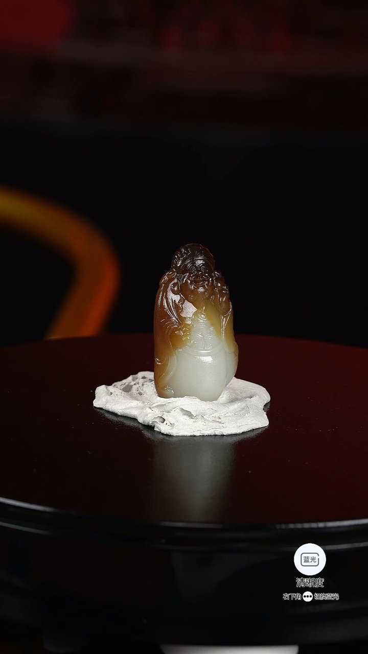 和田玉未镶嵌挂件013财神