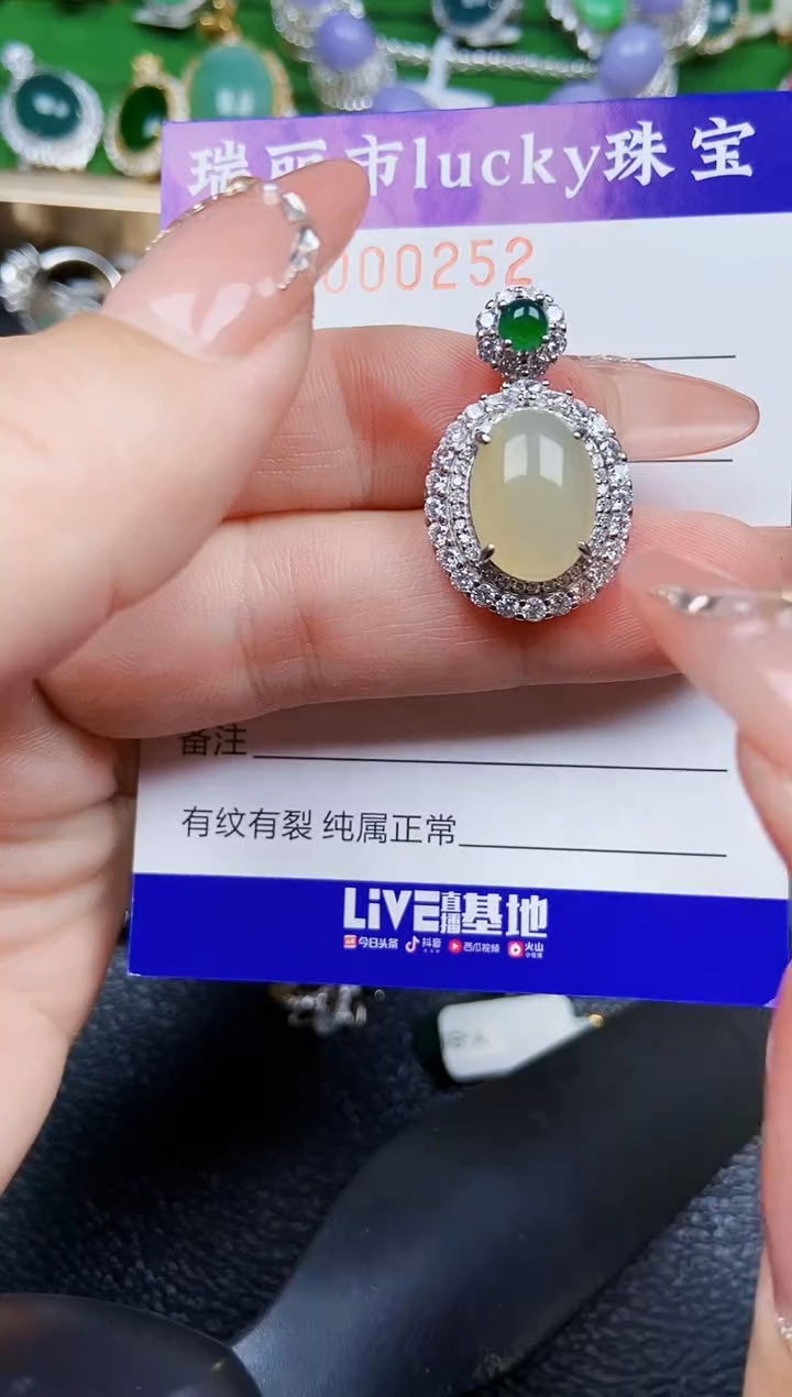 【闪购商品】翡翠颈饰银S925镶嵌0252