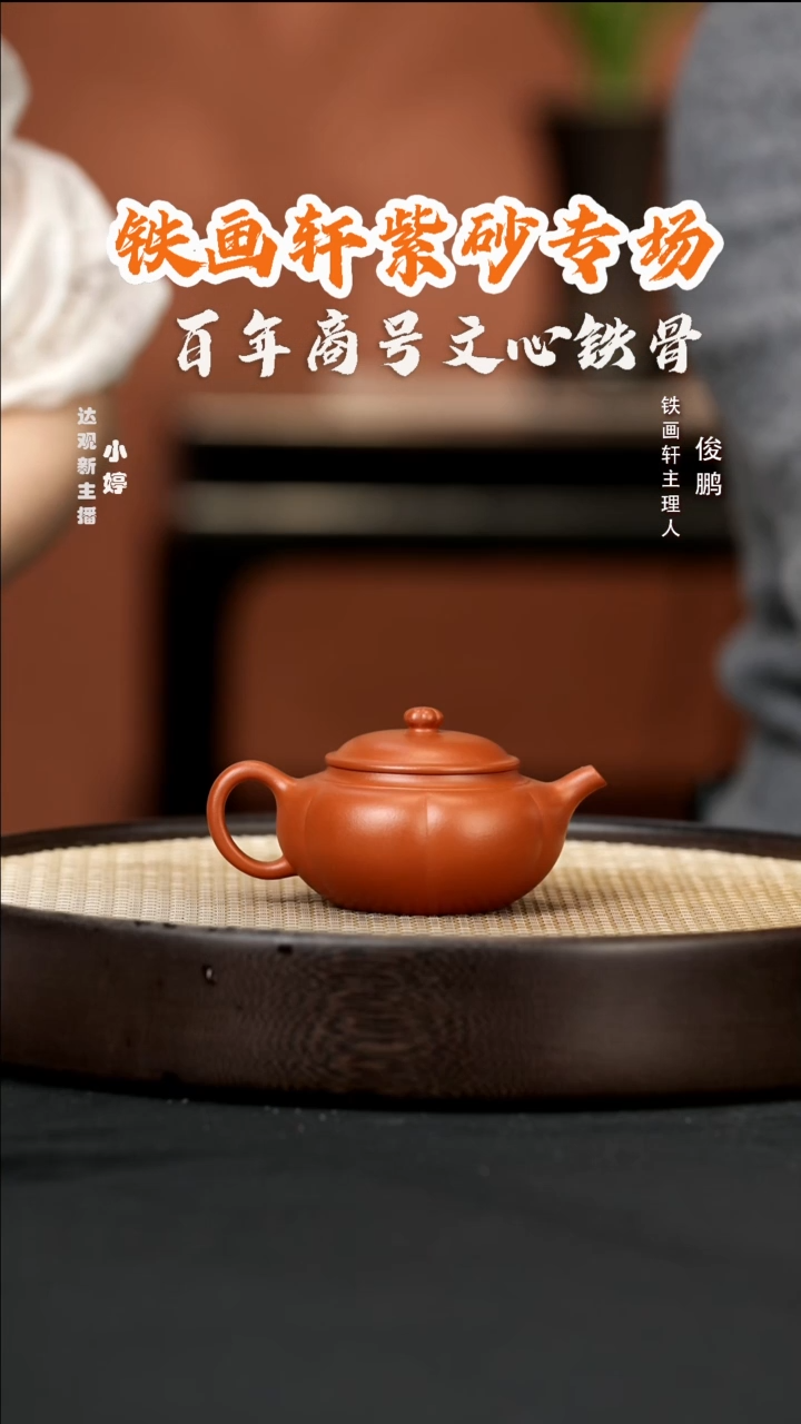 【闪购商品】紫砂茶壶婷THX45铁画轩花蕾小煤窑朱泥160
