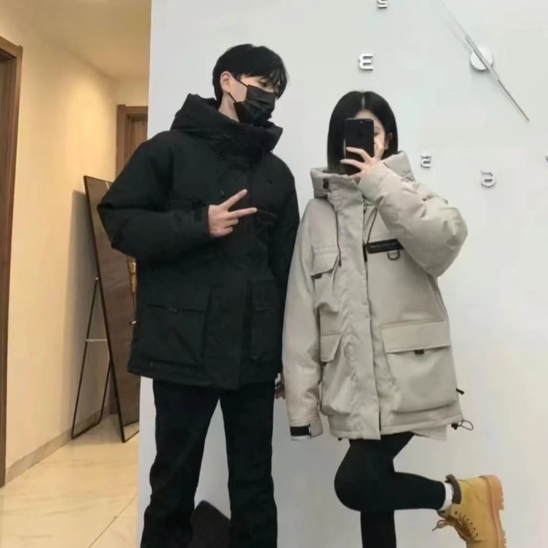 2025年情侣保暖羽绒服刺绣百搭防风户外休闲外套