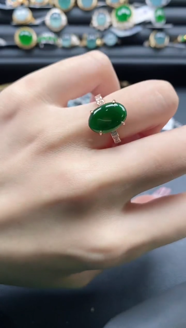 【闪购商品】翡翠戒指银S925镶嵌11111