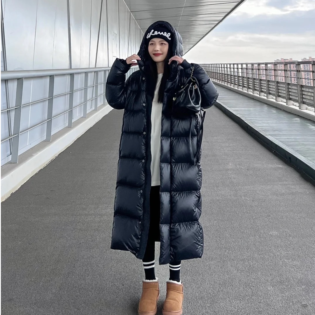冬季保暖羽绒服长款高级时尚出行
