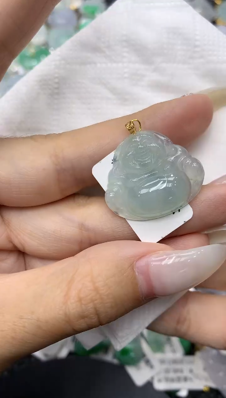 颈饰18K金镶嵌翡翠11111111111