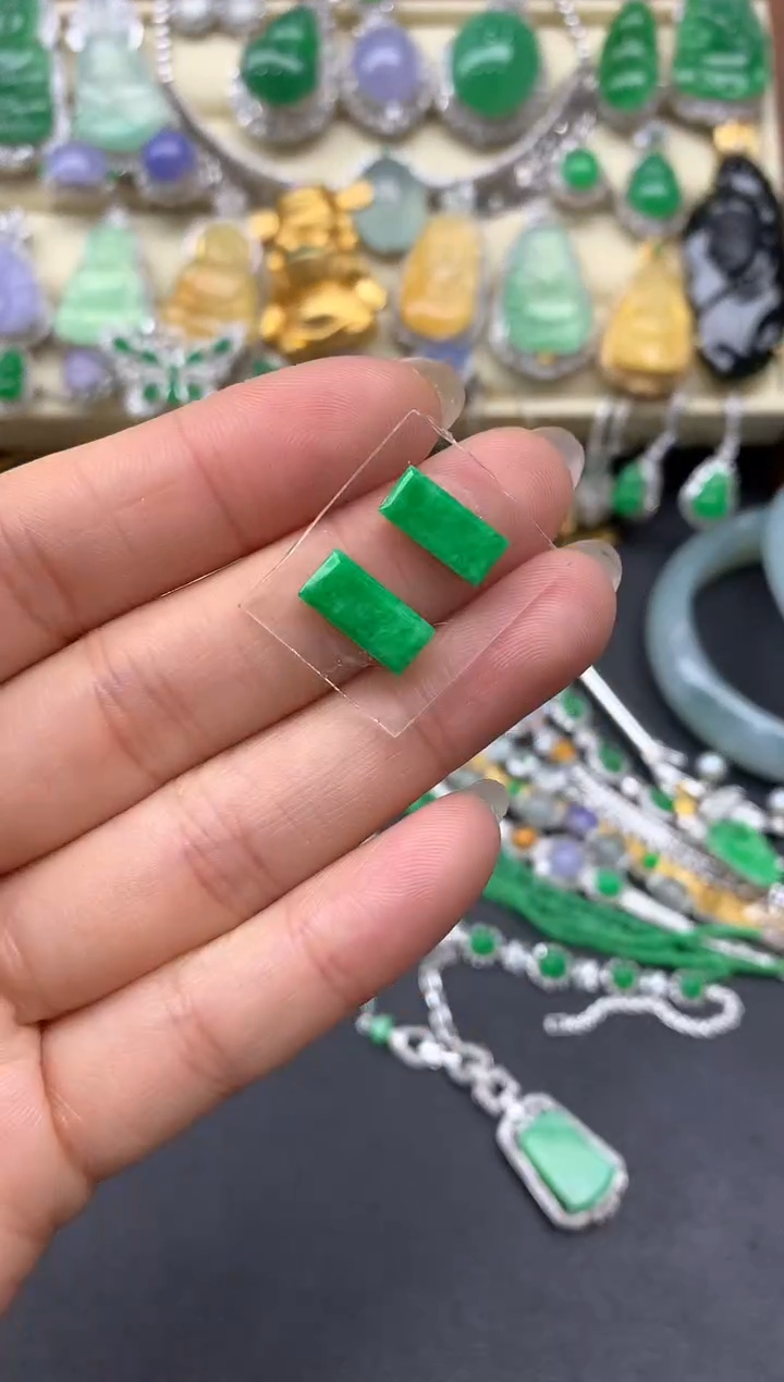 【闪购商品】翡翠耳饰未镶嵌45-中国好珍宝