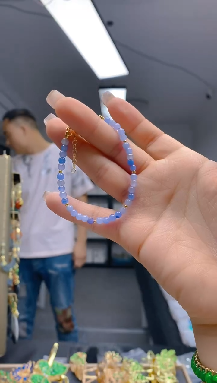 【闪购商品】翡翠耳饰合金161翡翠手链