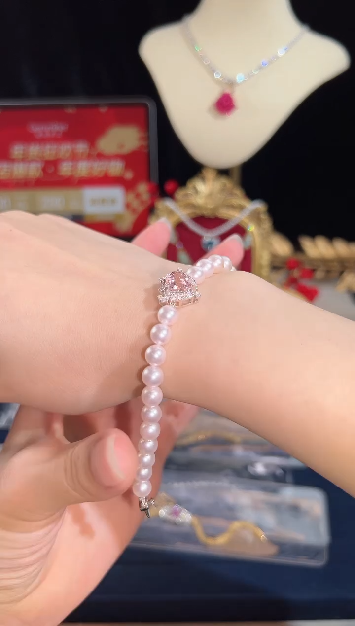 【闪购商品】绿柱石手链18K金镶嵌BB1444#-W#66