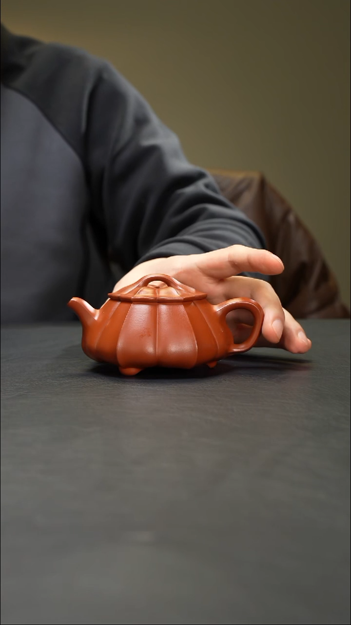 茶壶紫砂筋纹景瓢