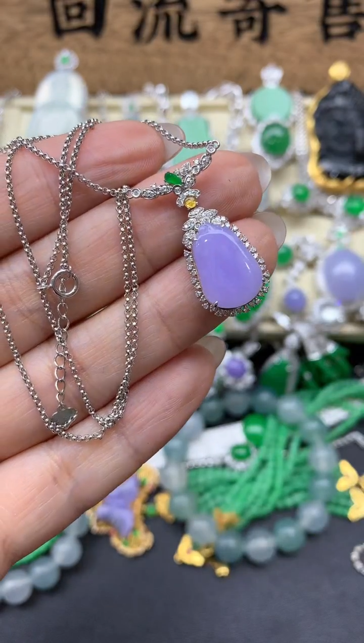 【闪购商品】翡翠颈饰18K金镶嵌474-中国好珍宝