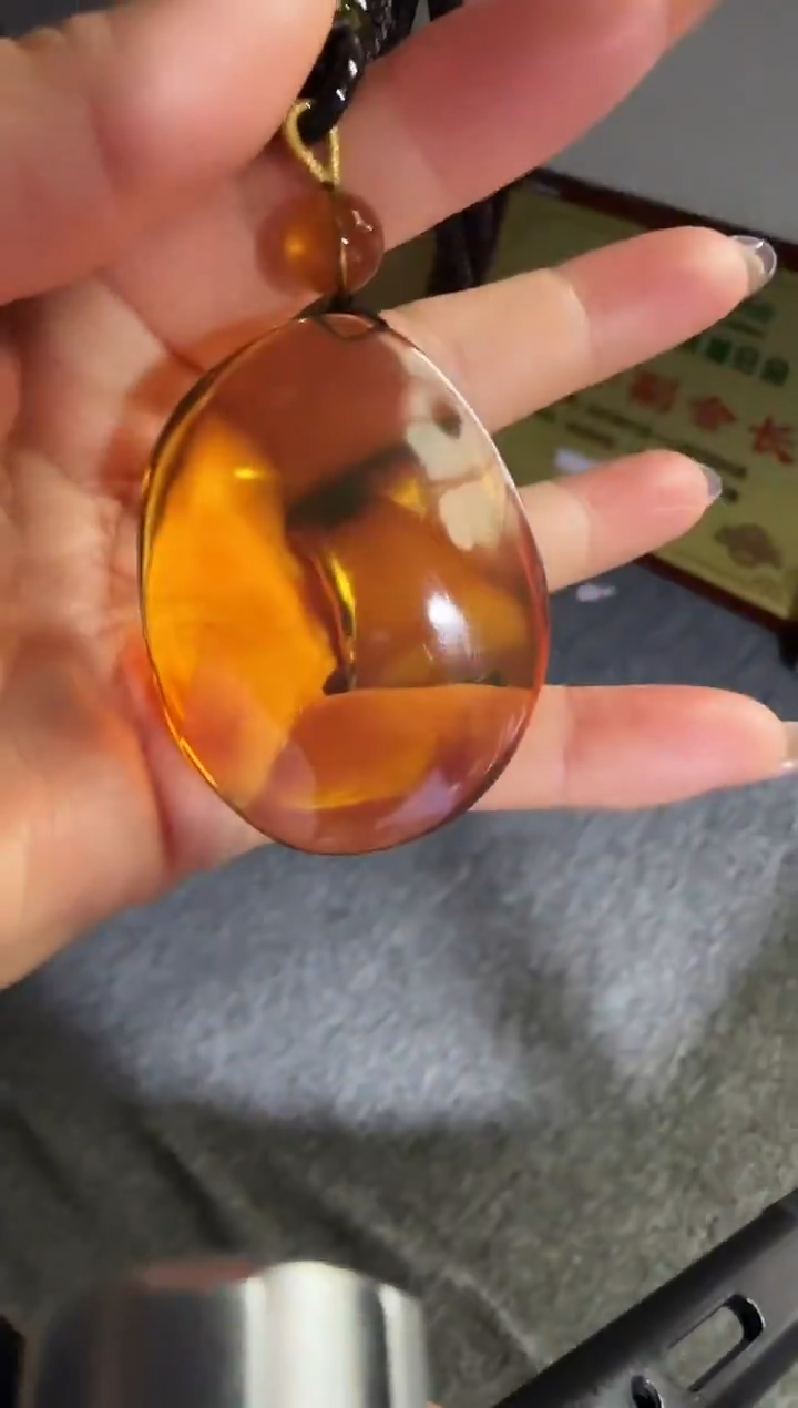 琥珀颈饰未镶嵌夏*#60缅甸琥珀吊坠