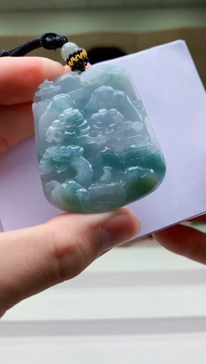 【闪购商品】定制翡翠未镶嵌5156bb-毛货挂件41