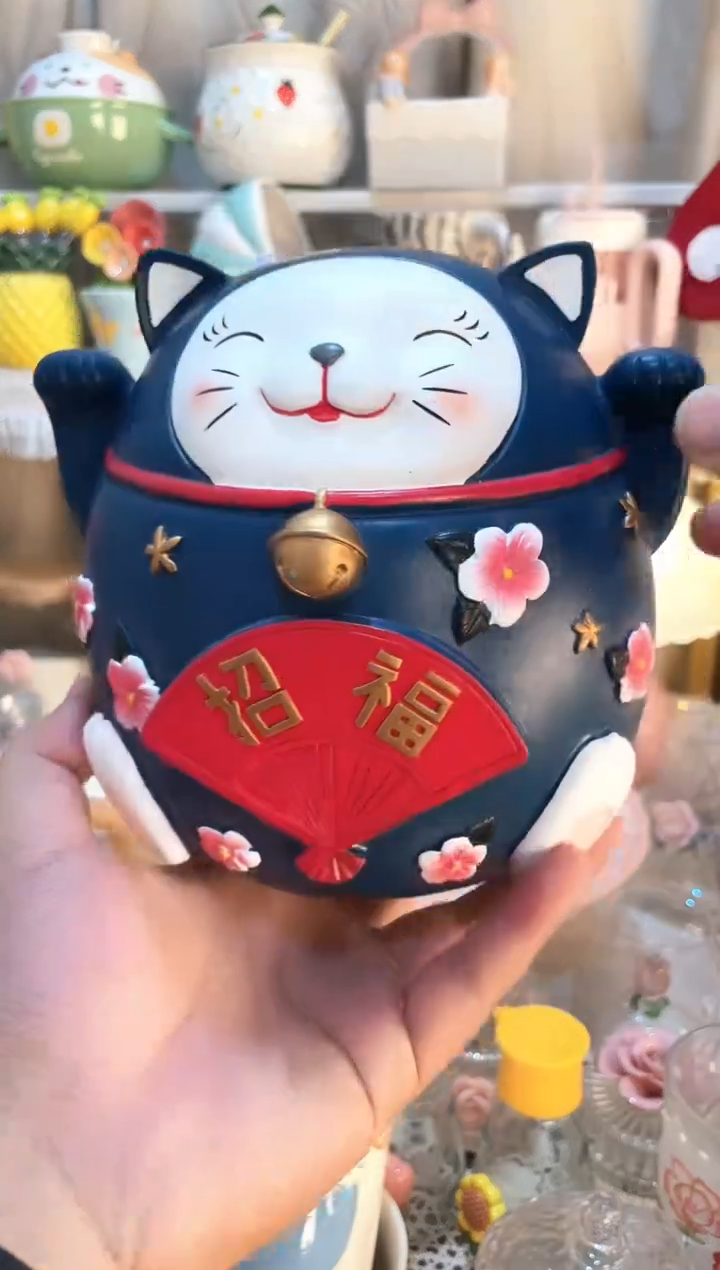 【闪购商品】瓷片招福猫钱罐 质量好发货快放心拍