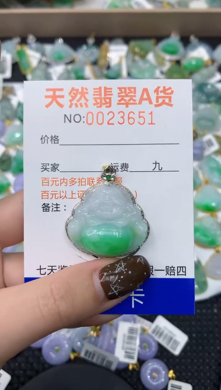 【闪购商品】翡翠颈饰18K金镶嵌1111111111111