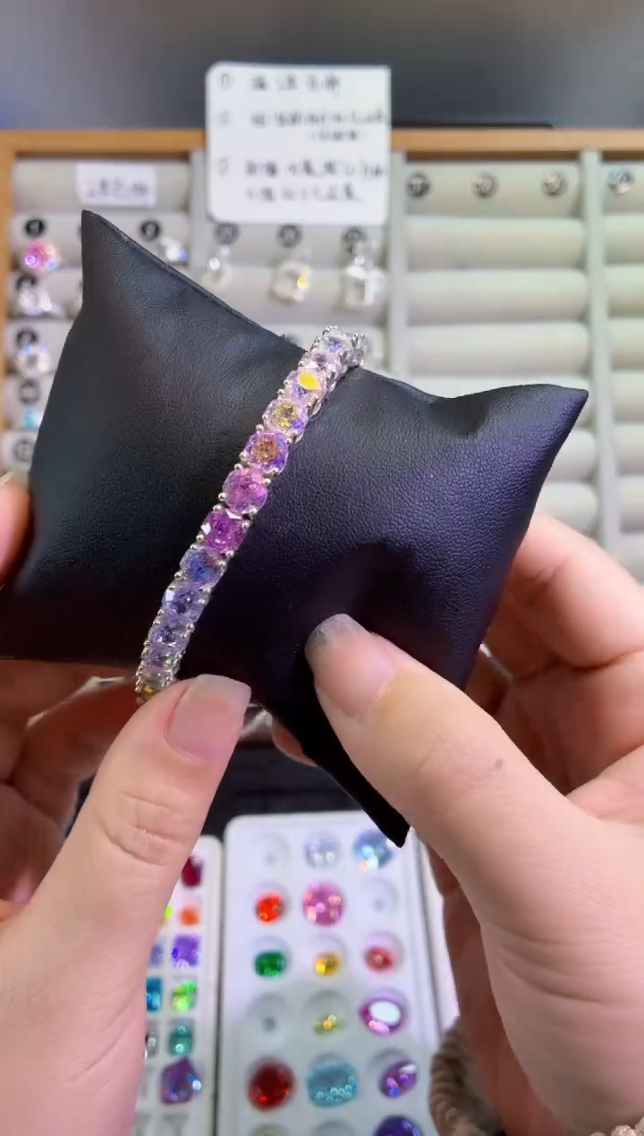 锆石非金属37号 6*6圆形 21卡位空托手链
