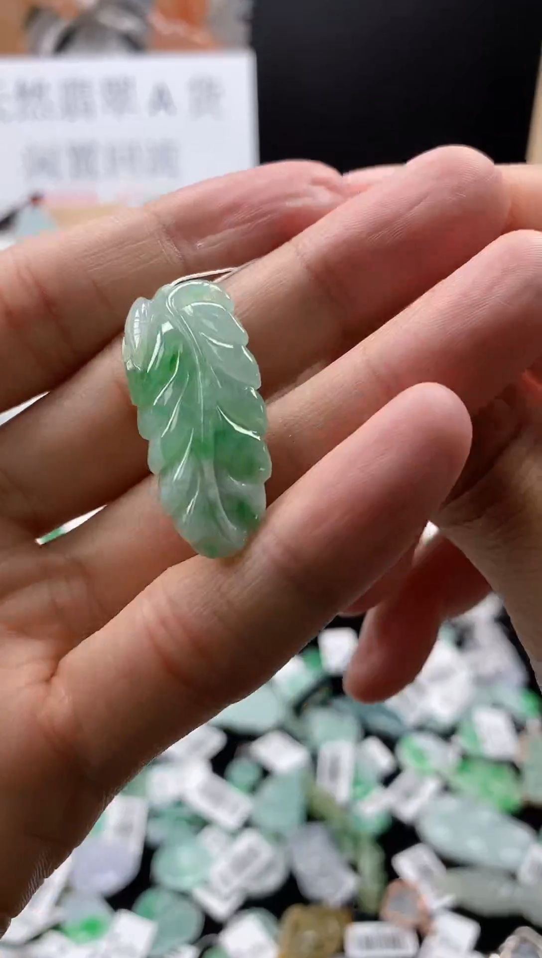 【闪购商品】翡翠颈饰未镶嵌101叶子