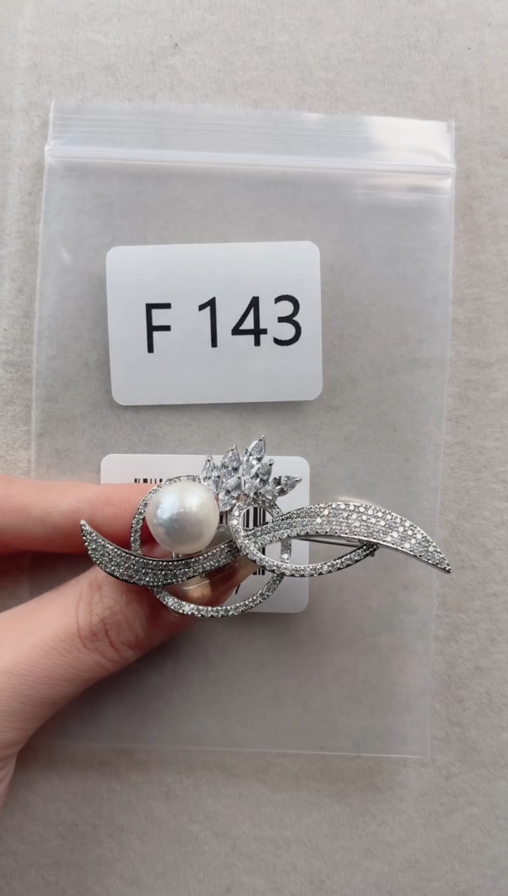 未镶嵌胸针海水珍珠F143